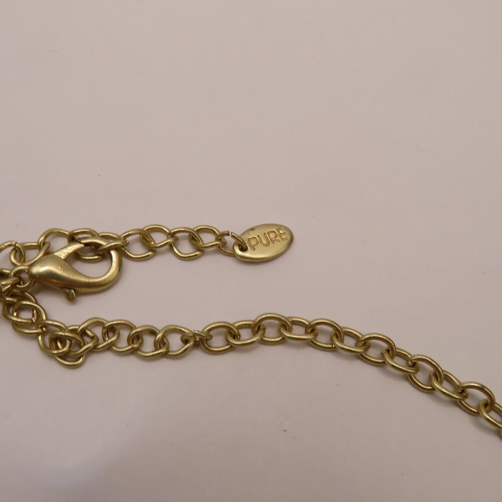 Copper Brown Tone Tear Drop Pendant Necklace - Picture 5 of 8